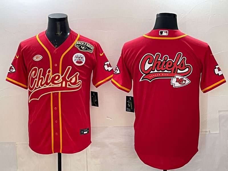 Men 2025 Nike Kansas City Chiefs Blank Red 3th generation Joint Name Limited NFL Jersey 010